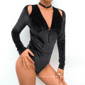 Bodysuits de emagrecimento de decote em V Deep Top para mulheres personalizadas